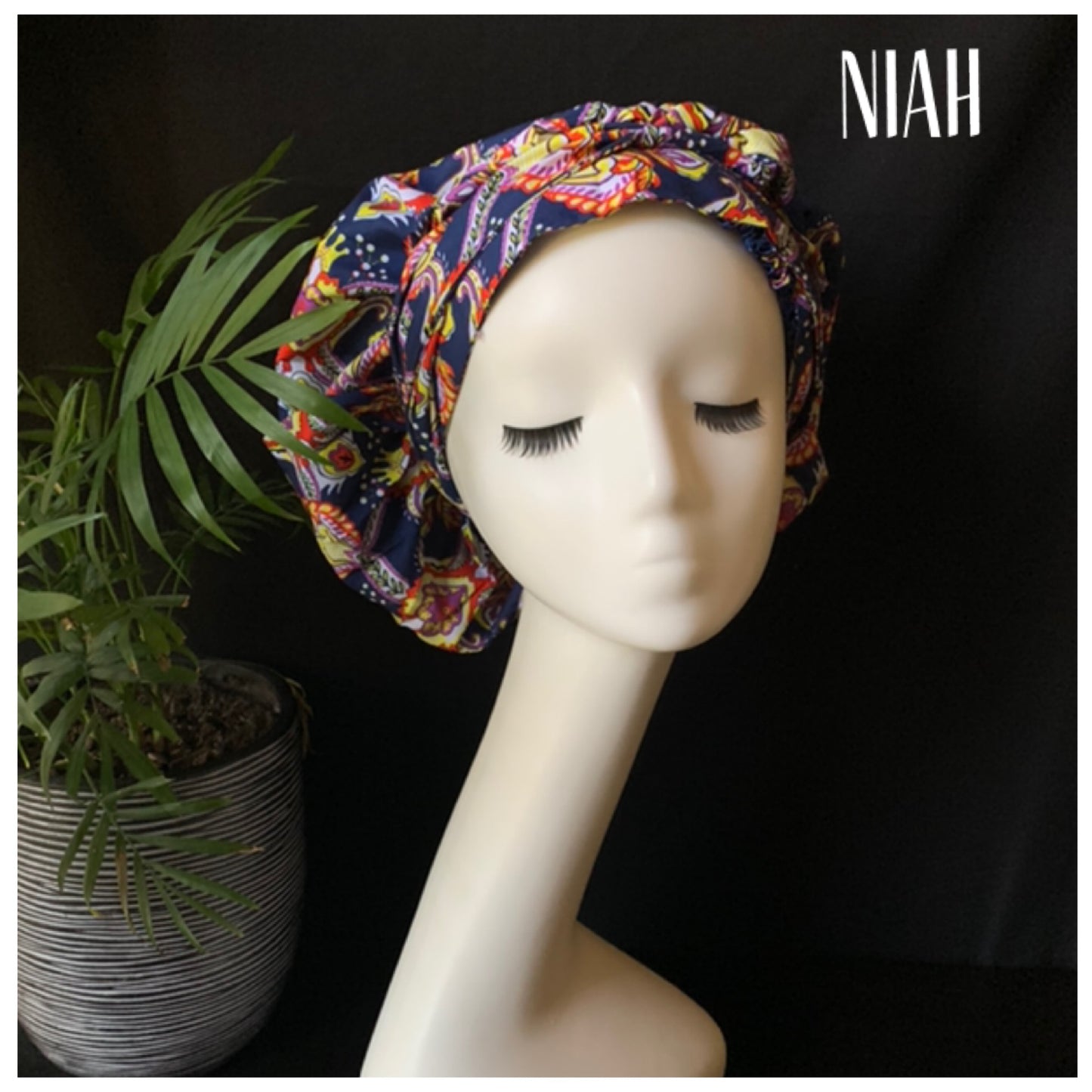 Niah silk sleep bonnet