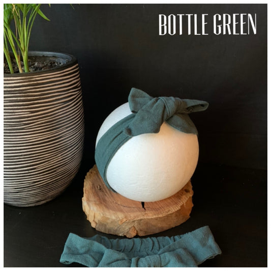 Bottle Green elastic headband