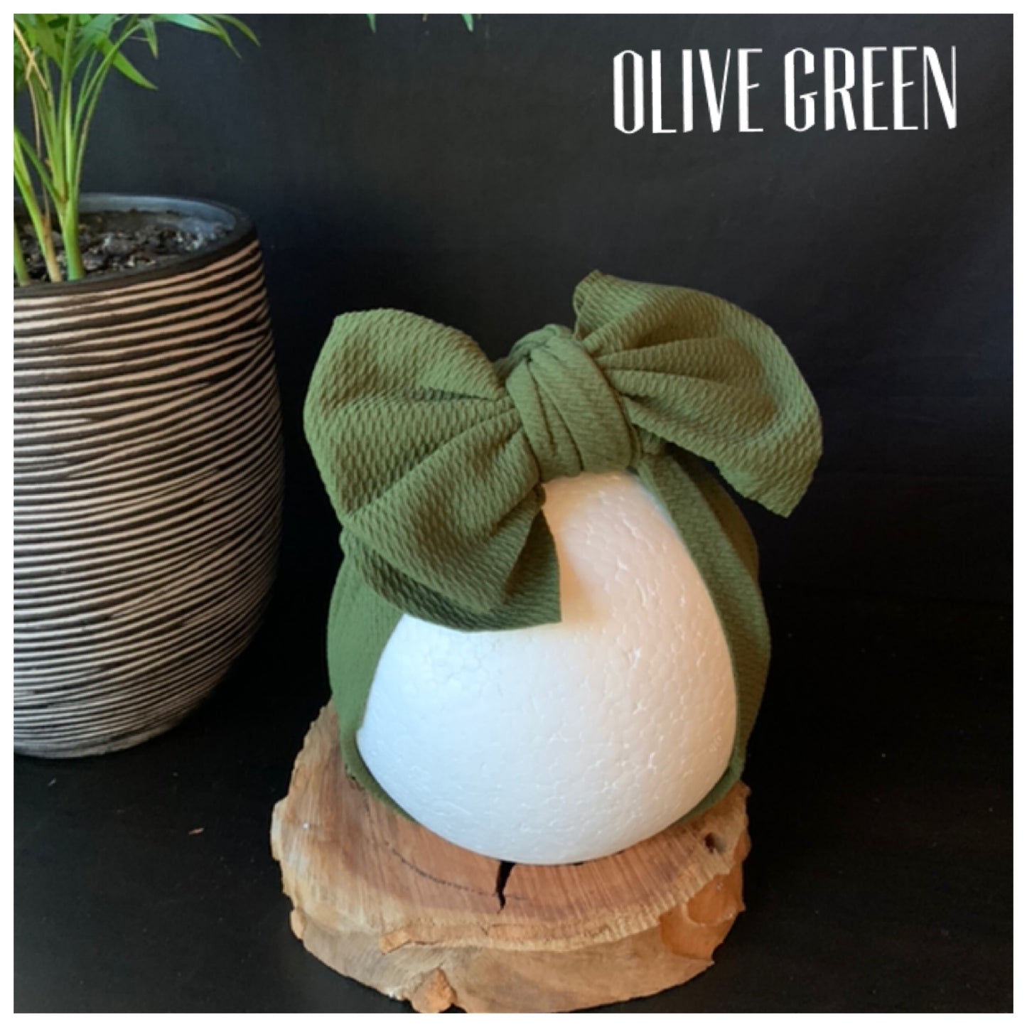 Olive Green Bow